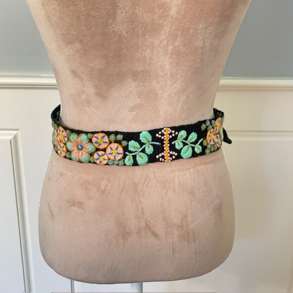 Jenny Krauss Anthropologie Wool Embroidered Belt Southwest Walkabout Small - Picture 6 of 10